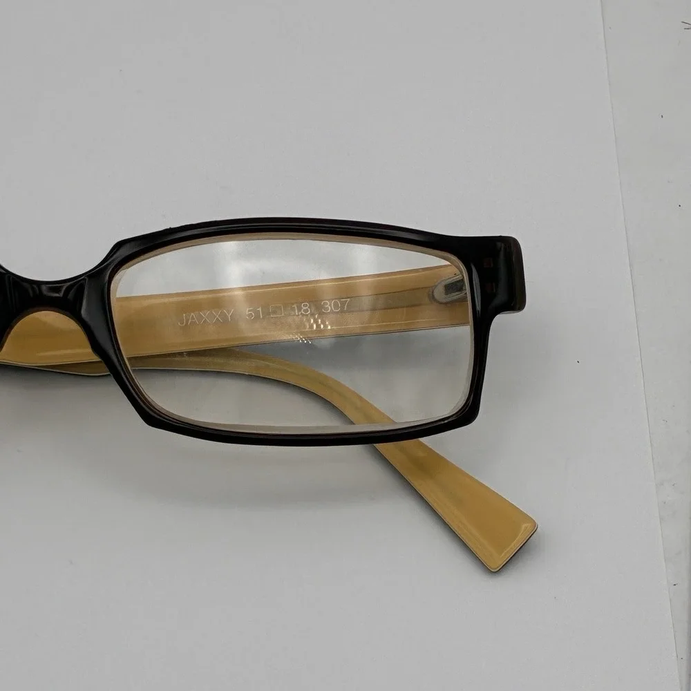 Harry Lary's Jaxxy eyeglasses Banana Brown Vintage Rare 51 18 307